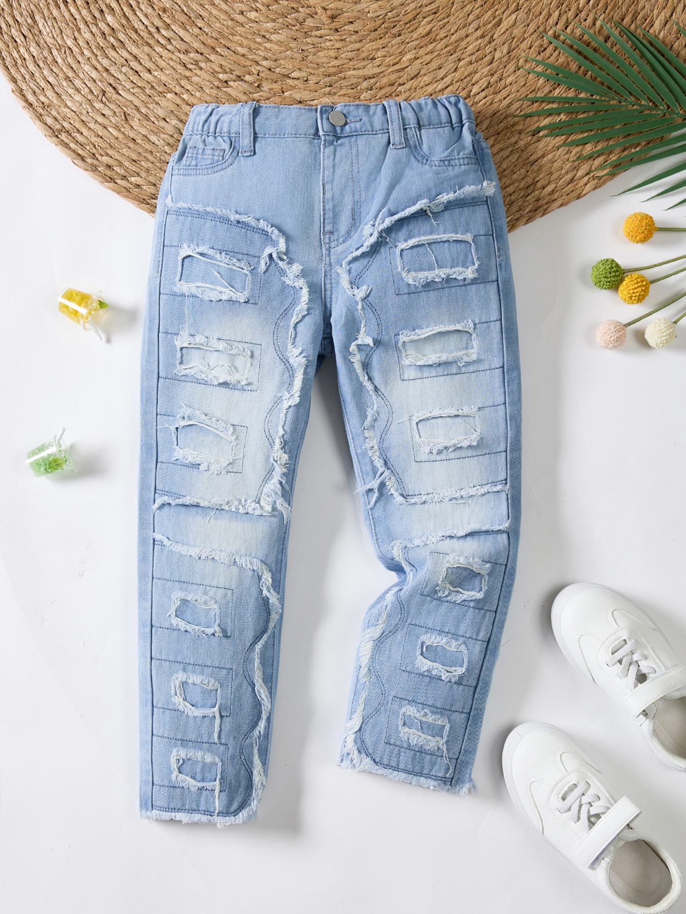 Trendy Lightweight Light Blue Boys Designer Jeans: Durably Crafted & Fashion Forward
