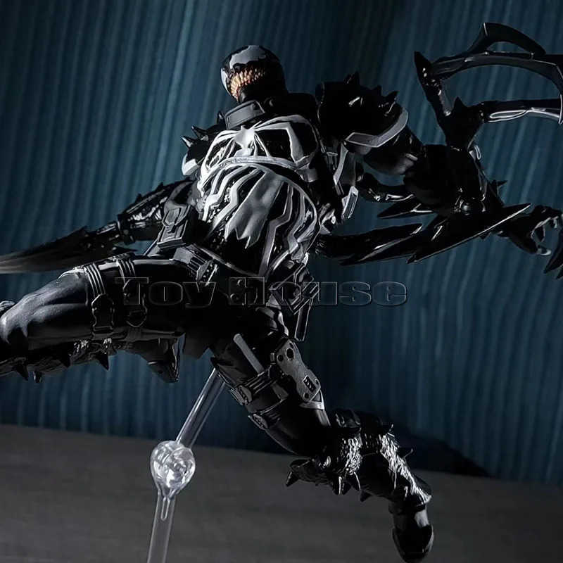 Disney In Stock Ct Toys Venom Action Figure Kaiyodo Figurine Marvel Movable Collection Eugene Thompson Ko Model Decorate Toys Kids Gift W20250625