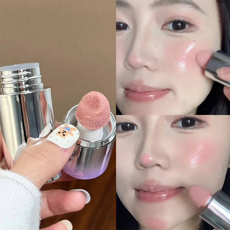 Face Liquid Blusher Smooth Cheek Eye Mousse Blush Matte Milk Purple Highlighter Stick Rouge Waterproof Contour Makeup 250625