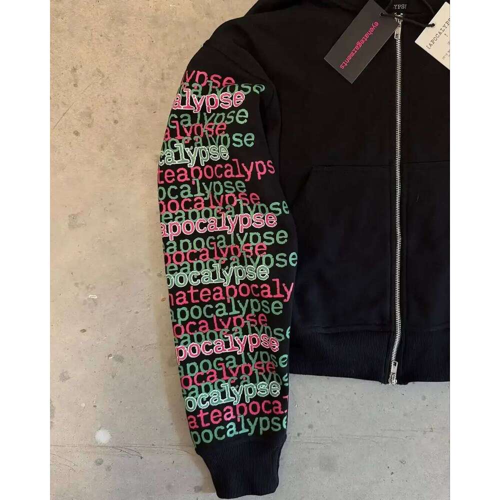 Y2K Trendy Haruku Hip Hop Fashion Leopard Print Oversized Zipper Men Women Loose Casual Hoodie Jacket Streetwear