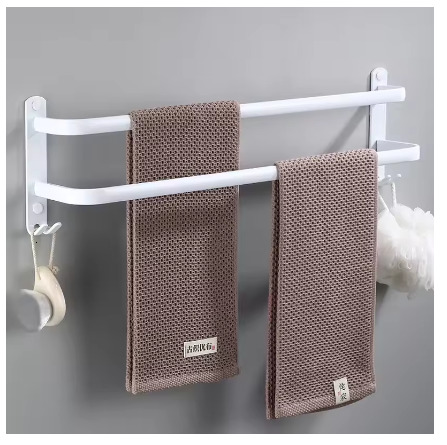 Towel Hanger Wall Mounted 30-50 CM Towel Rack Bathroom Aluminum Black Towel Bar Rail Matte Black Towel Holder