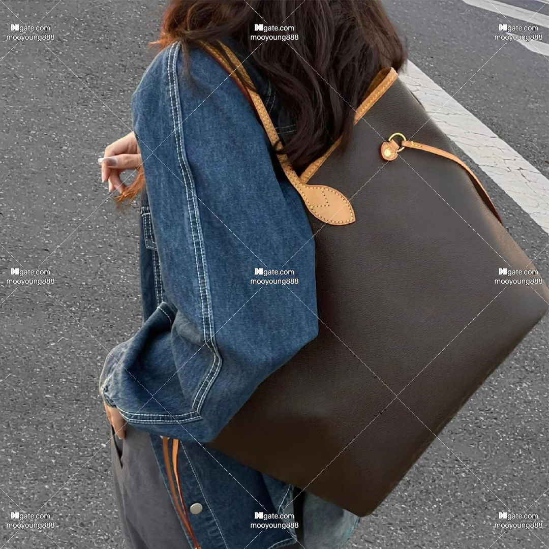 12A Upgrade Mirror Quality Designer Tote Bag for Women PM MM GM Shopping Bag Coated Canvas Cowhide Leather Travel Bags Luxury Handbags Shoulder Bag with Mini Pouch 001