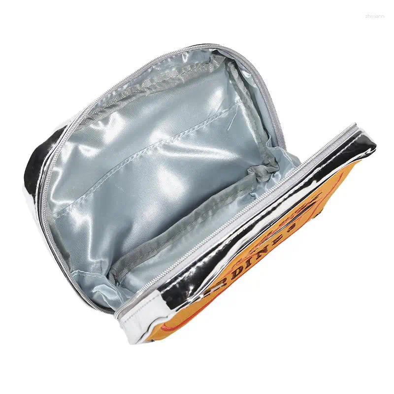 Cosmetic Bags Canned Sardines Style Bath Travel Bag Cute Toiletry Creative Portable Fashion Zipper Multi-function For Weekend Vacation