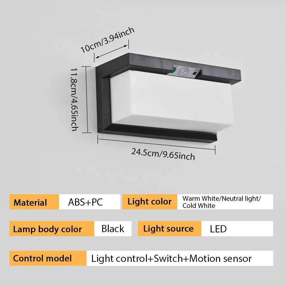 Solar LED Outdoor Lighting Wall Lamp PIR Radar Sensor Solar LED Lights Waterproof Outdoor Room Decoration For Home Balcony Porch XJ250624
