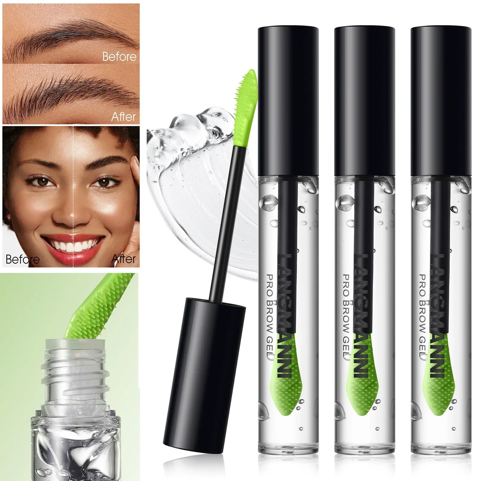 Eyebrow Styling Liquid Waterproof Transparent Eyebrow Eyelash Fixed Gel With Brush Comb Long Lasting Eyebrow Shaping Styling Gel 250625