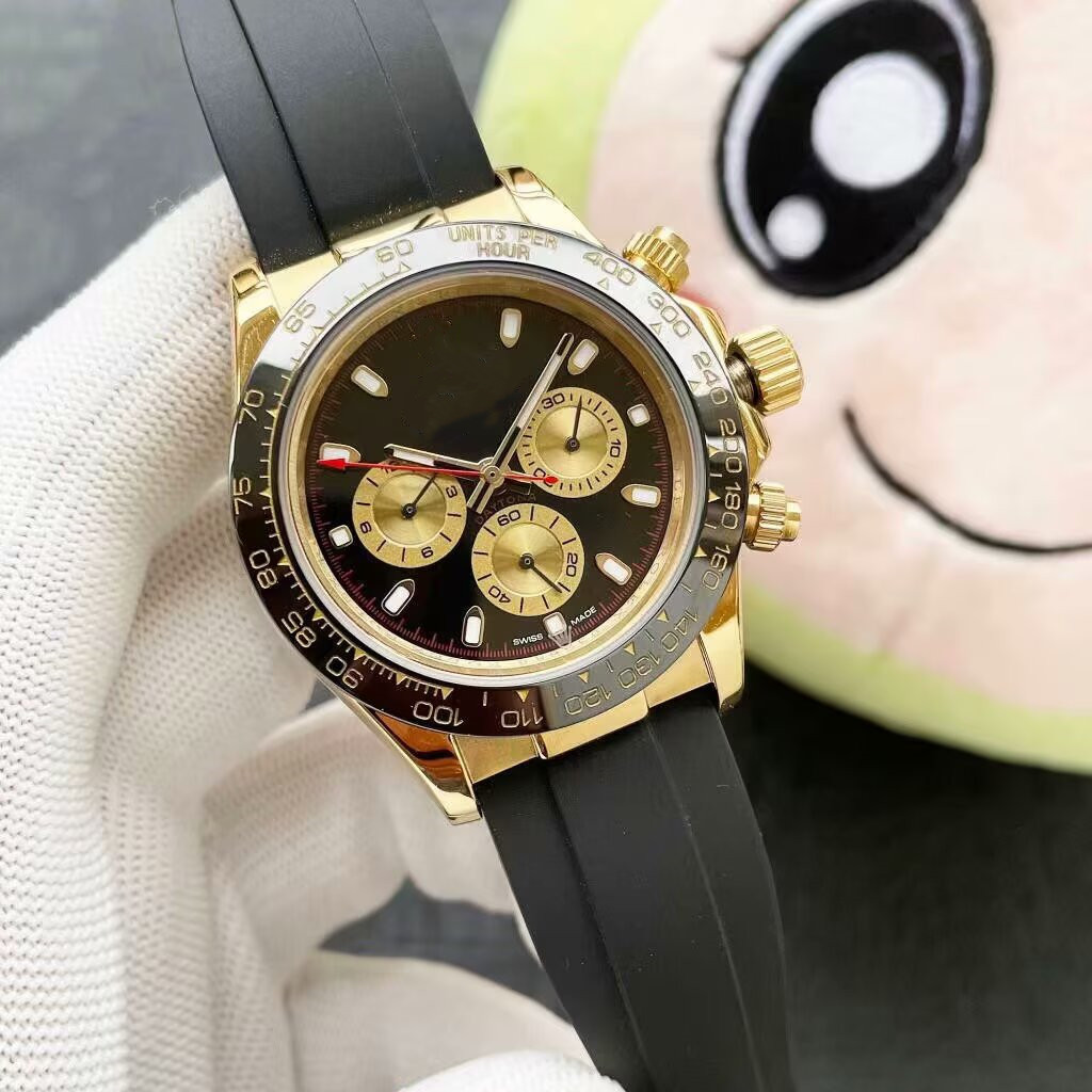 luxury mens DAYTONGNA automatic gold Mechanical Watches wristwatch man full Stainless steel Sapphire Luminous Couples Folding Business Wristwatches #589