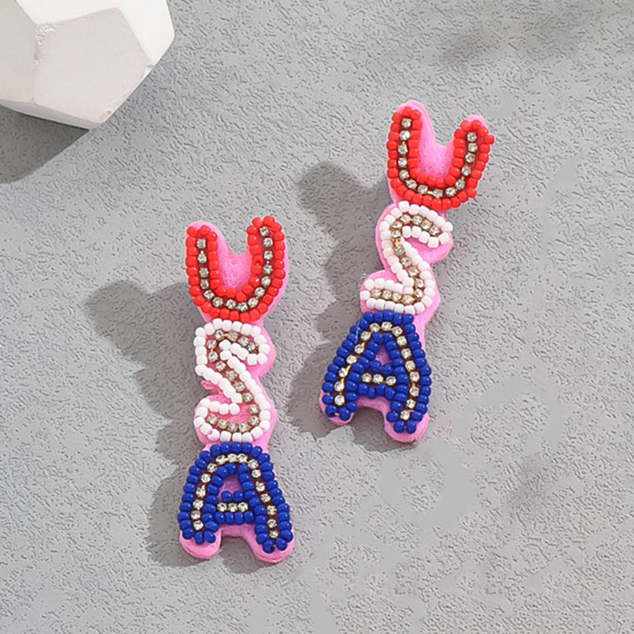 Fashion American Hip Hop Style Personality Earring Set Simple Asymmetric Heart Design Stud Earrings