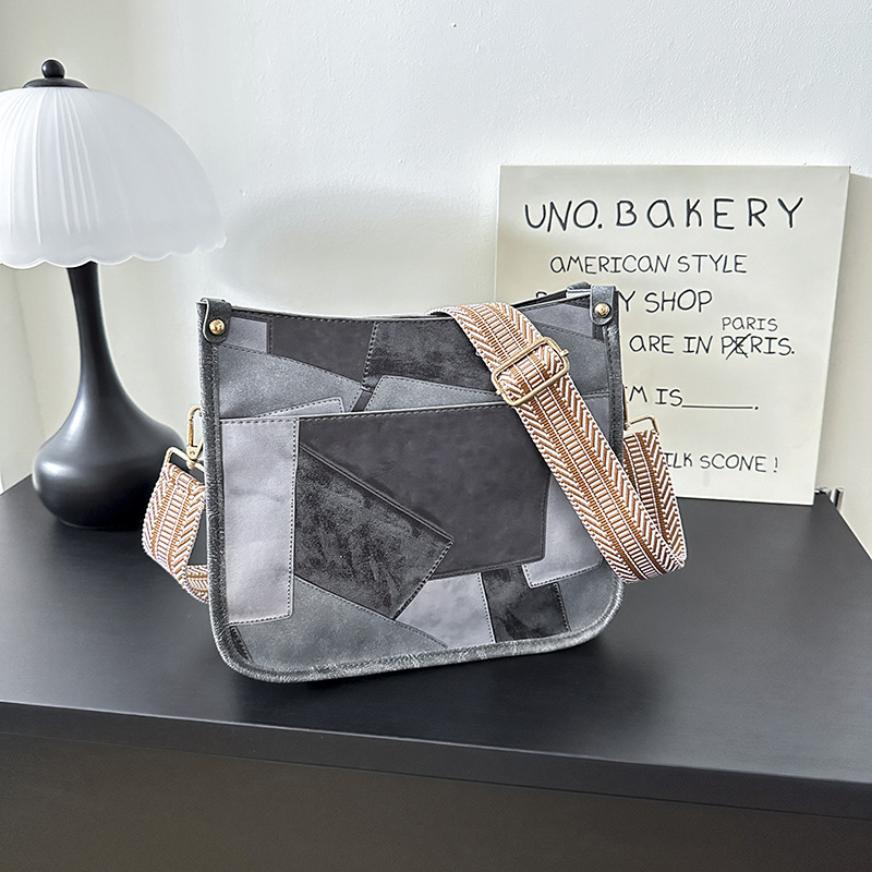 Free Shipping 2025 New Designer Bag Leather Patchwork Women's Bag Large Capacity Tote Bag Women's Summer New Vintage Single Shoulder Bag Hig