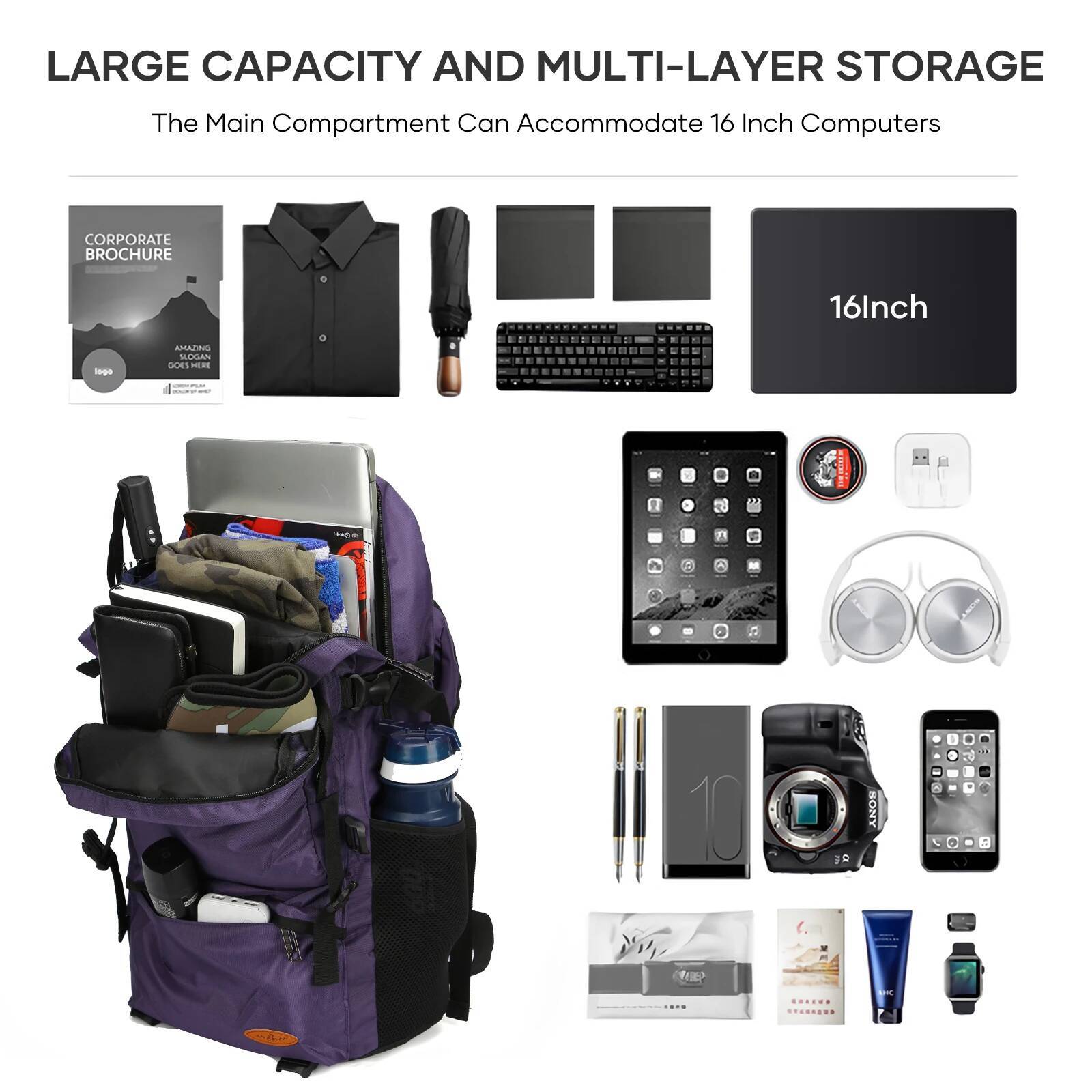 high-quality high-quality 50L Hiking Travel Backpack, Waterproof Lightweight Daypack Outdoor Sport Climbing Trekking Camping Backpack for Men Women