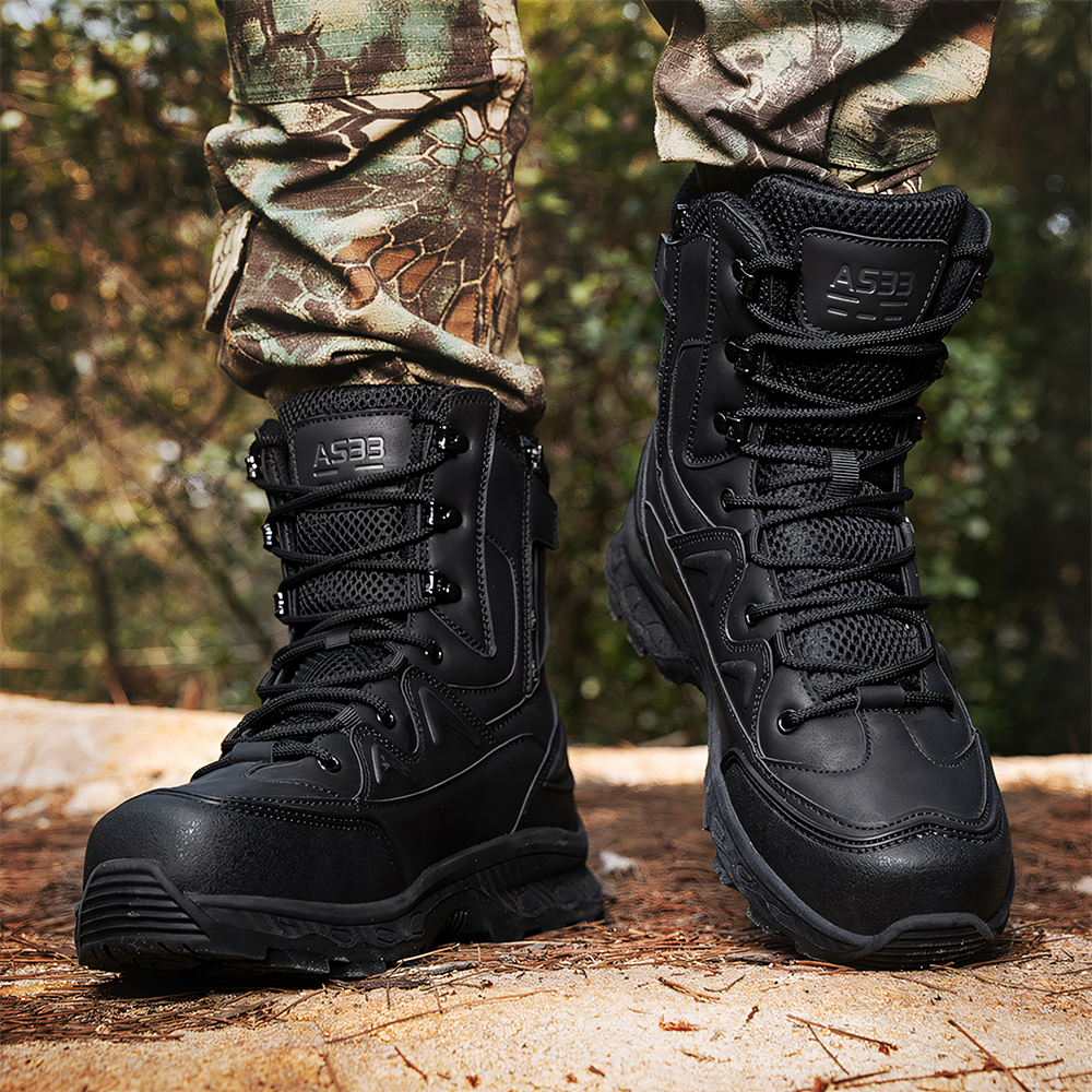 1902 - Classic Four Seasons Lightweight, Breathable, Non-Slip Desert Boots, Plus Size Army Boots, Combat Boots, Outdoor Hiking Boots, Training Boots