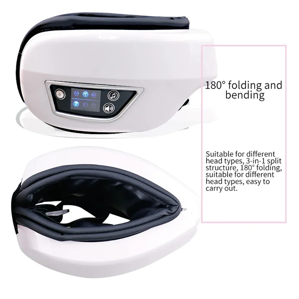 6D Smart Vibration Eye Massager Compress Eye Care Instrument Bluetooth Music Eye Massage Sleep Mask Eye Relax Fatigue 250619