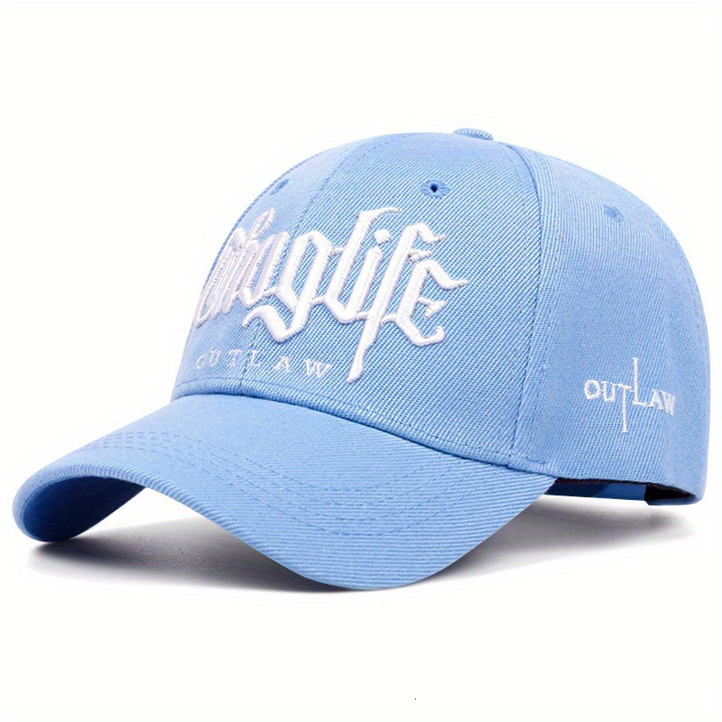 New Embroidered Letter Double Stitch Hat Four Seasons Versatile Sun Hat Baseball Cap Xiyin TEMU250108