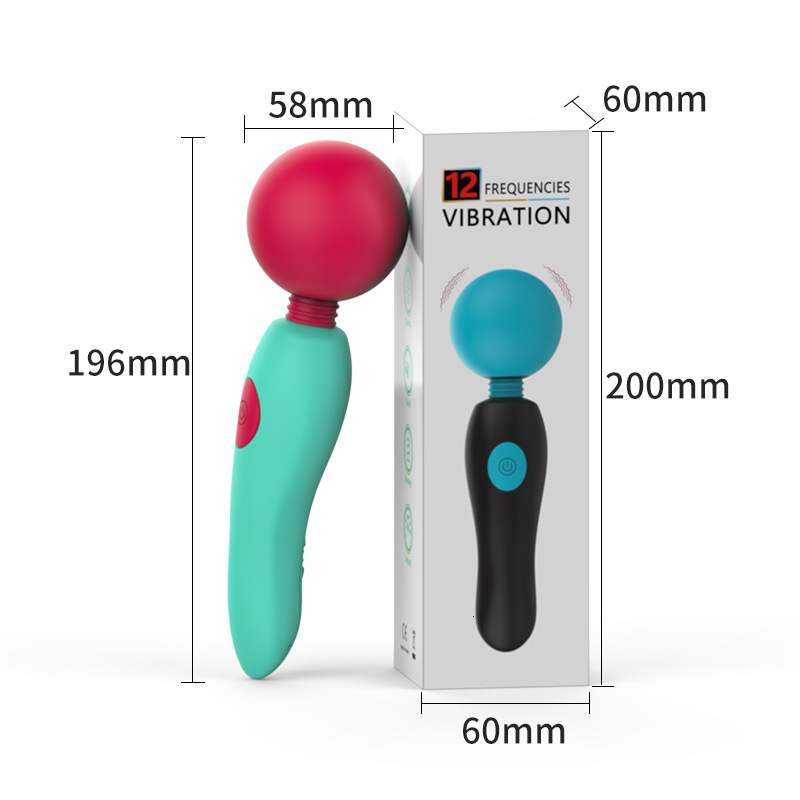 Adult Toys Battery-Powered Silicone AV Wand Variable Speed Vibrator Female Masturbator Sex Toy