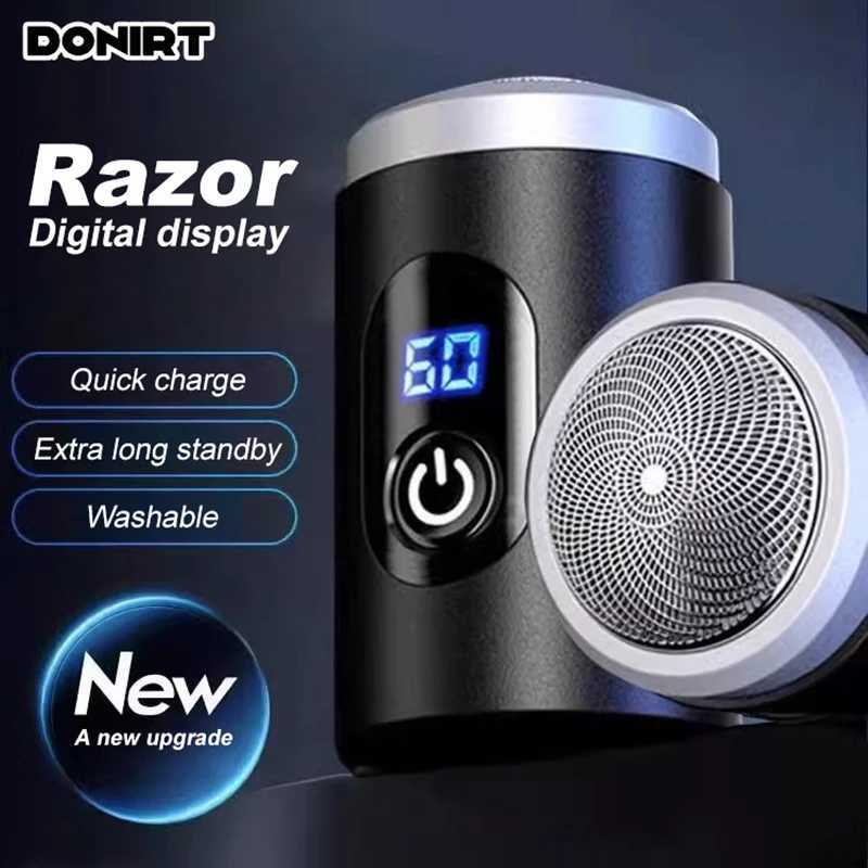Mens Electric Shaver with LED Display Type-C Rechargeable Mini Portable Electric Shaver Long Endurance Suitable for Wet and Dry Use Razor W250625