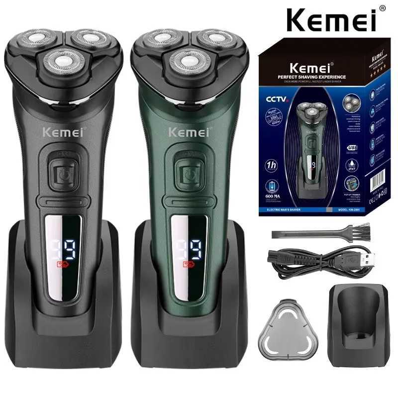 Kemei 2805 LCD display IPX7 waterproof electric shaver for men wet dry beard electric razor facial shaving machine rechargeable W250625