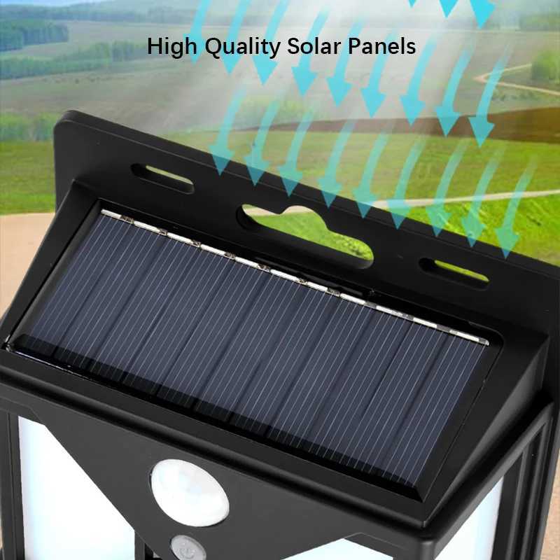 Solar Powered Sensing Waterproof Outdoor Wall Light with High Quality Panels Ideal for Villa Courtyards Home Exteriors XJ250624