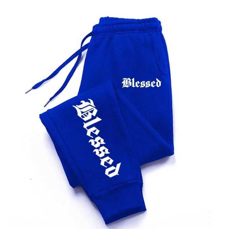 Letter of Blessing printed mens and womens activewear leggings Sportswear mens drawstring Y2K pants Jogging sweatpants X250625