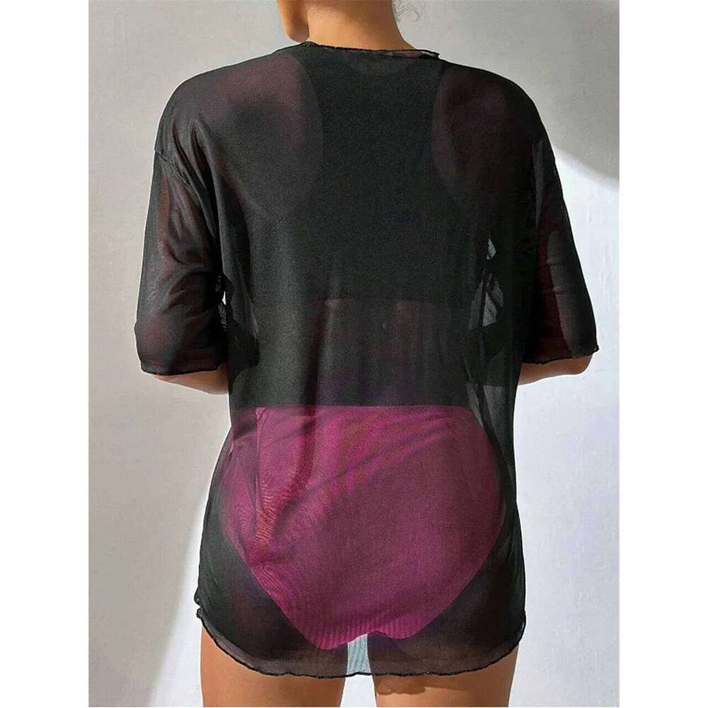 3 Pieces T-Shirt Sports Bikini Set2024 Women High Waist Swimwear Summer Beachwear Swimsuit Female Bathers Bathing Swimming Suit