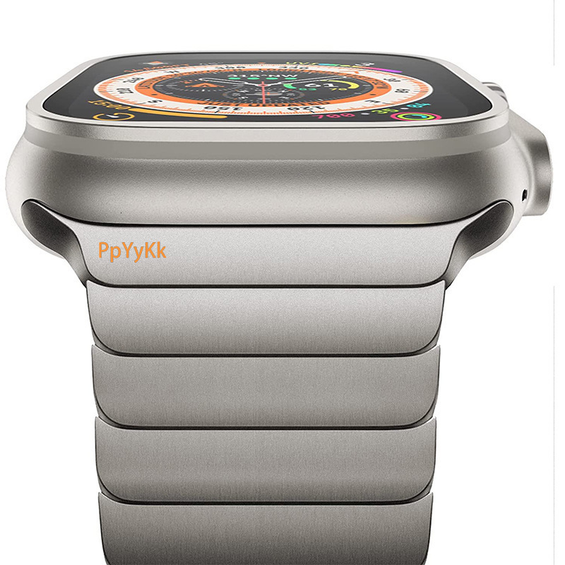 Luxury Premium Stainless Steel Designer iWatch Band Business Style Unique One-Piece Apple Watch Strap for Series 1-8 Ultra