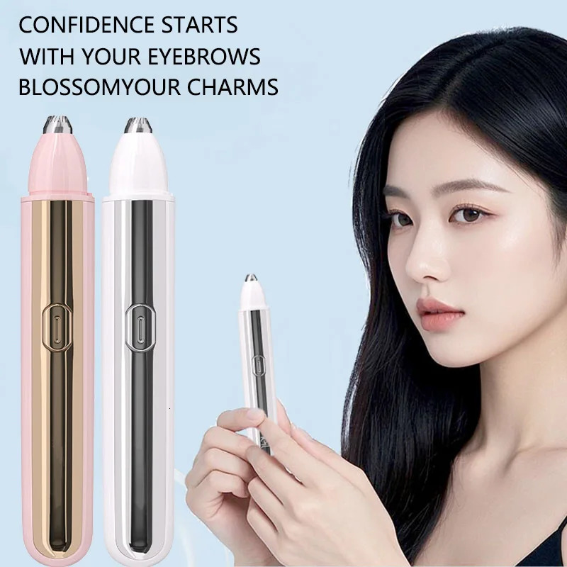Electric Eyebrow Trimmer - Rechargeable Automatic Shaver Waterproof Painless Facial Hair Removal Tool for Women 250625