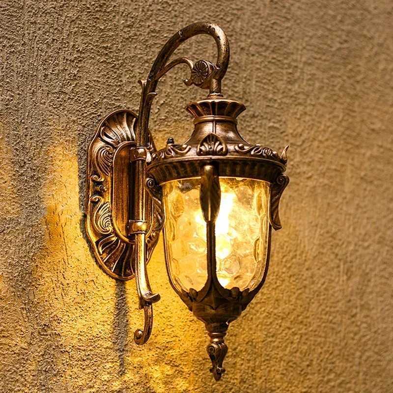 Retro European Wall Light Outdoor IP44 Villa Courtyard Sconce European Style Outdoor Wall Light Exterior Wall Lamp Porch Lights XJ250624