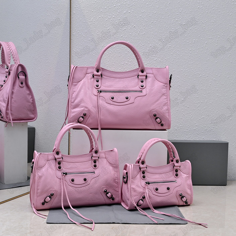 Le City bag Mirror quality Designer bag Classic series of Motorcycle Bag Sheepskin tote bag shopping bag Era Tears Series rivet shoulder bag handbag