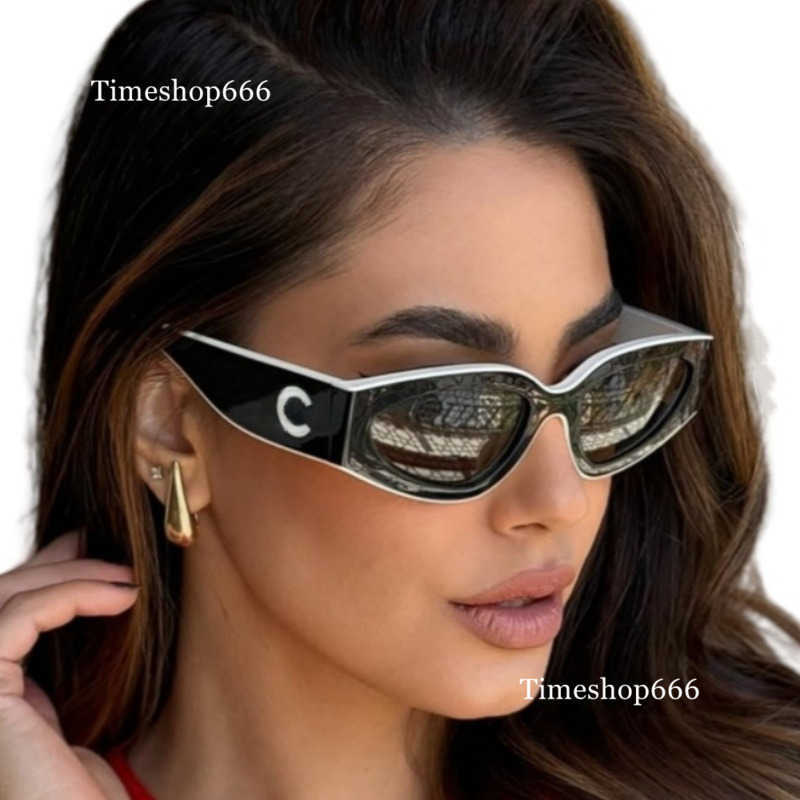 Designer Sunglasses For Women Men Beach Sun Glasses Trendy Square Metal Legs Letter Design Cat Eye Top Quality Eyeglasses Oval Luxury Monogram Sunglasses with box