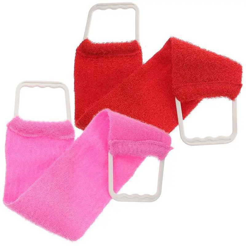 Back Scrubber Towel Exfoliating Shower Cloth Double- sided for Bath Shower Scrub Strap Spa Towel Massage Scrubber (Random Color) R250625