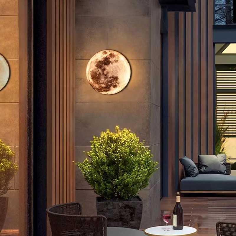 Moon Wall Lamp Aluminium Outdoor Lighting Waterproof IP65 Acrylic For Exterior Decorative Garden XJ250624