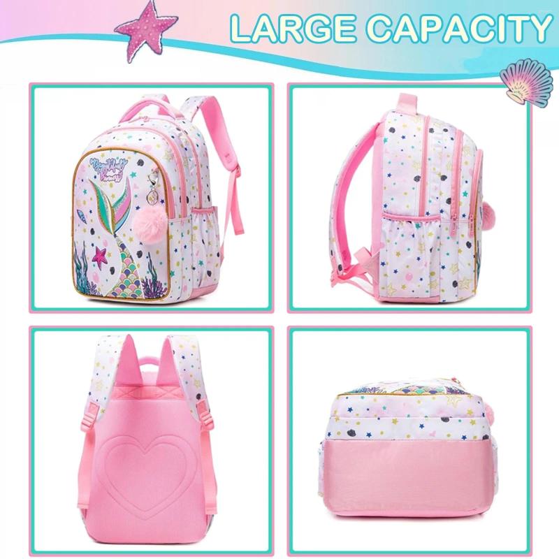 School Bags 3PCS For Girls Back To Backpack Set With Lunch Bag Kids Bookbag Elementary Students Mochilas - view 5