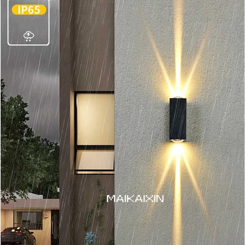 Decorate Line Beam LED Wall Lamps Aluminum COB Outdoor Light 6W 12W Waterproof IP65 Up and Down Porch Sconces AC110 220V XJ250624