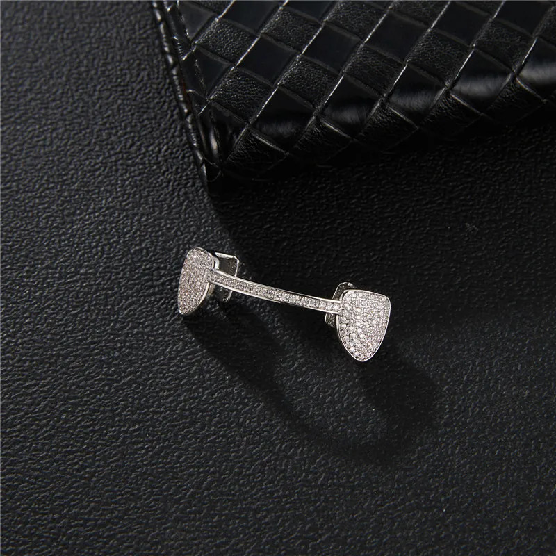 Hip Hop Iced Out Teeth Caps Bling Cubic Zircon Micro Pave Top Bottom Charm Grills Set For Men Women Jewelry Gift 250606