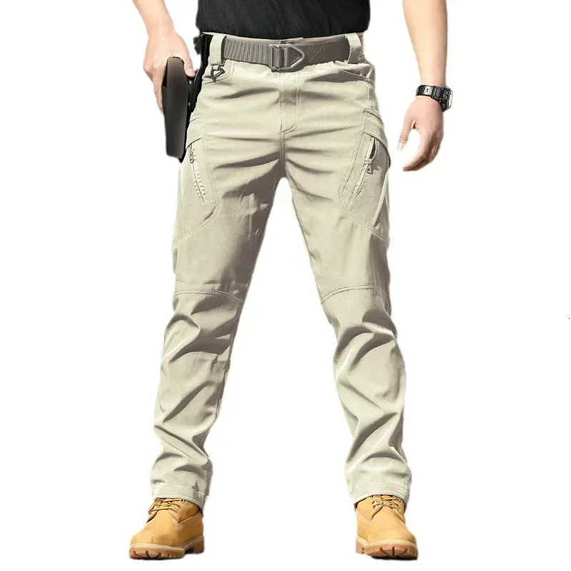 IX7 Tactical Pants Camouflage Training Spring Autumn Outdoor Hiking Camping Elastic Overalls Loose Soft Shell Waterproof IX9 250618