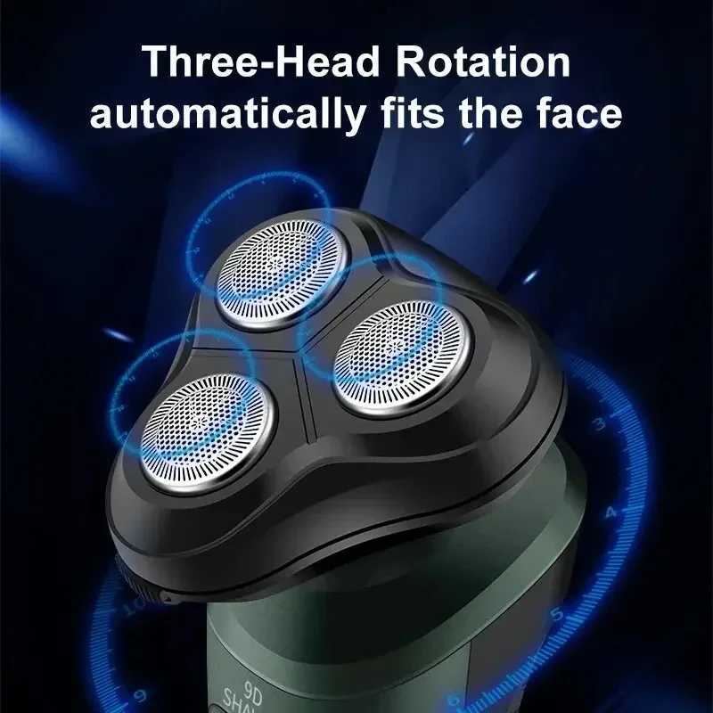 Electric Razor For Men Intelligent Wet Dry Beard Shaving Trimmer Razor Shaver Electric Beard Remover ABS Rechargeable Trimmer W250625