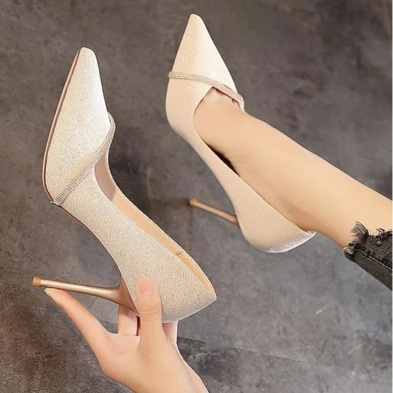 Womens Shoes Heel Trend Spring Summer Pointy Wedding High-heeled Shoe Flashion Sexy Chic and Elegant Stiletto Pumps 250624