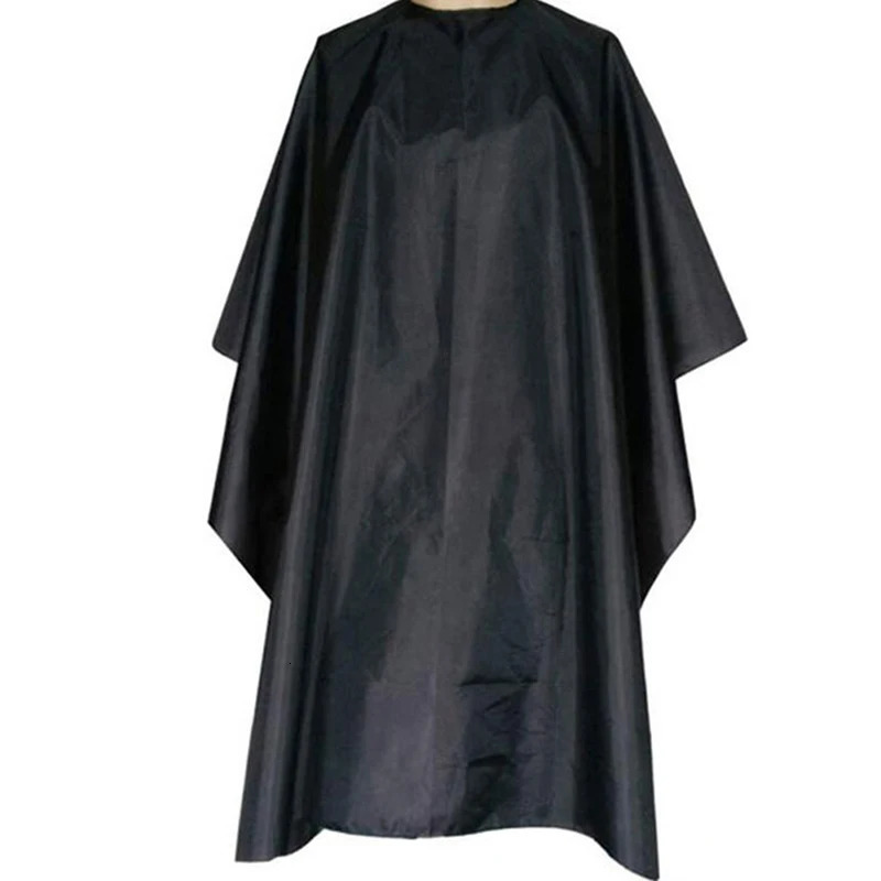 Hair Salon Cover Adult Hairdressing Cape Gown Grooming Apron Unisex Black Cloak 250625