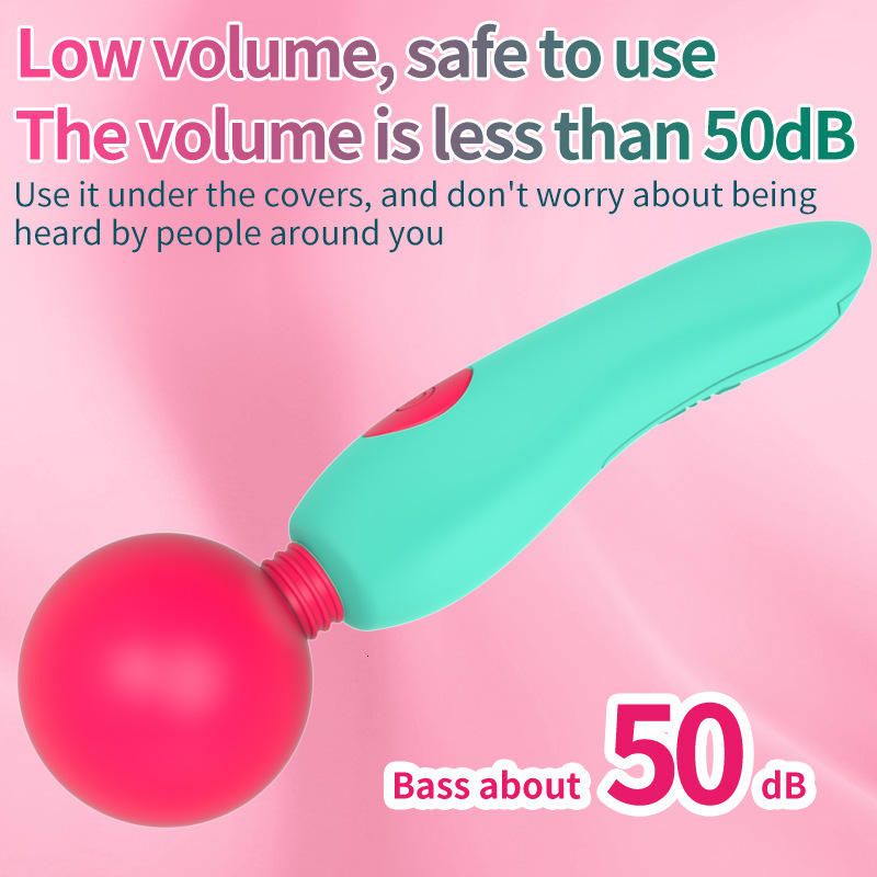 Adult Toys Battery-Powered Silicone AV Wand Variable Speed Vibrator Female Masturbator Sex Toy