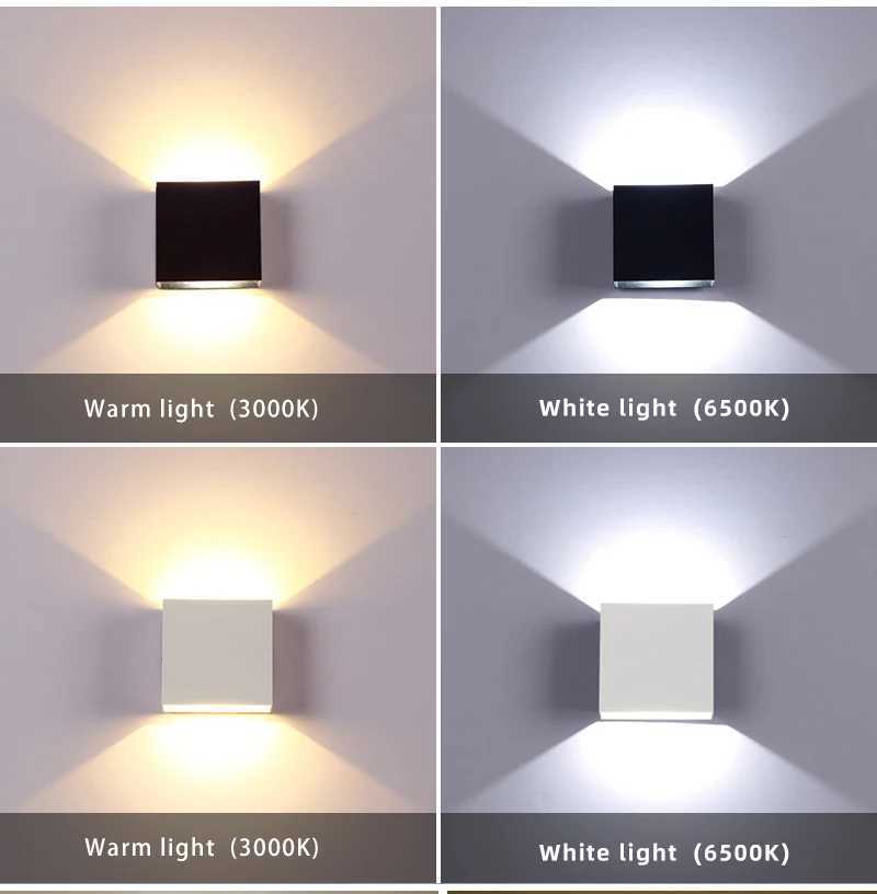 12W LED Wall Light IP65 Waterproof Outdoor Garden Yard Decor Porch Light Beam Angle Adjustable Sconce Balcony Wall Lamp 85-265VXJ250624