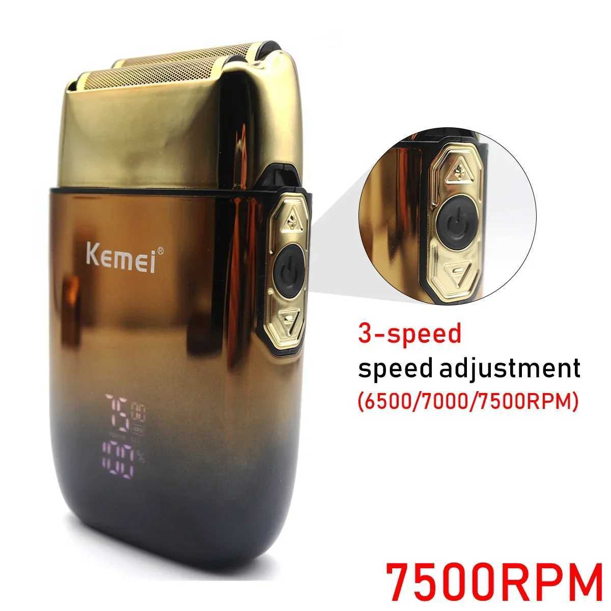 Kemei TX10 Electric Shaver Hair Rechargeable Beard Foil Razor For Men Bald Head Shaving Machine W250625