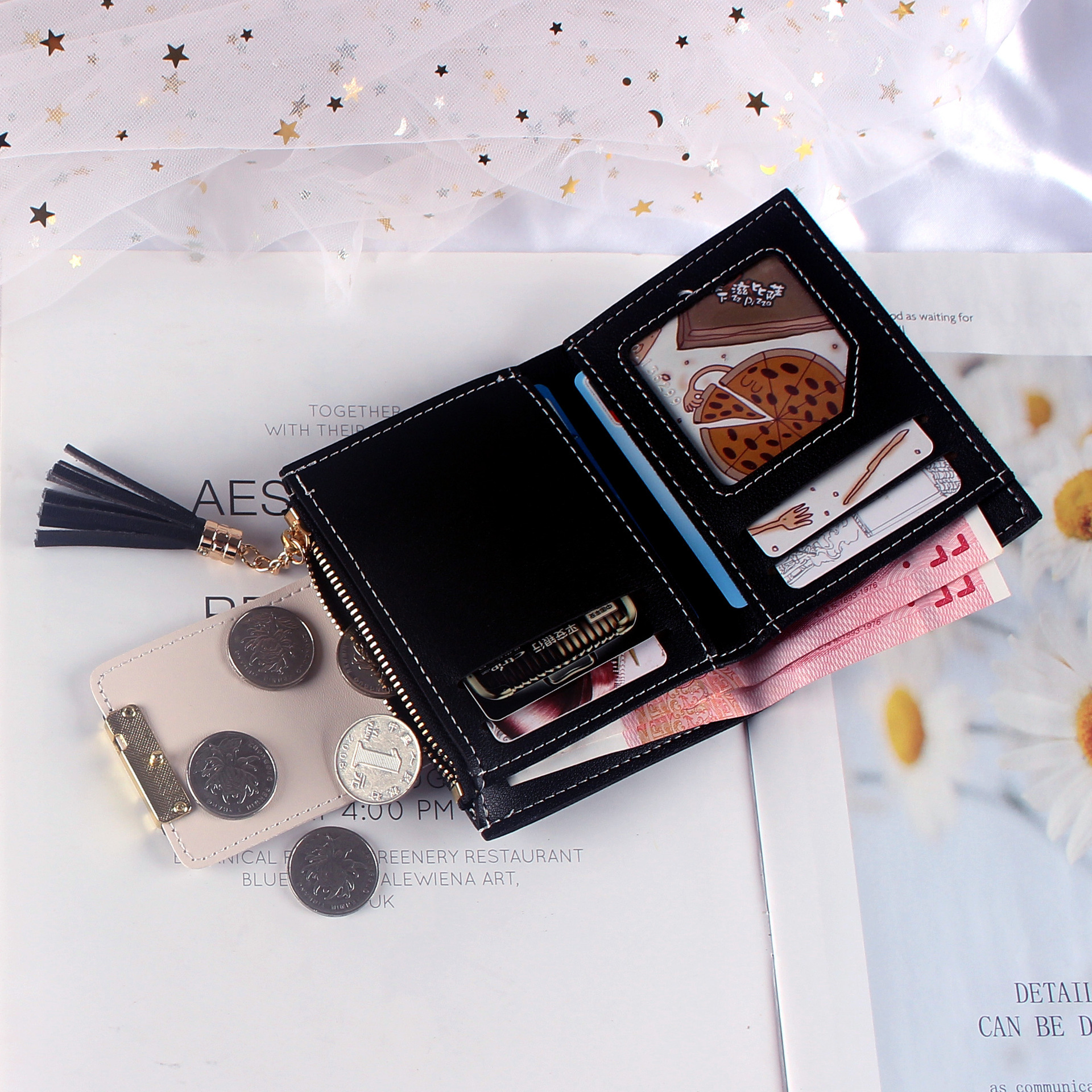 Free Shipping 2025 New Designer Bag Wallet For Women Simple Style Cute Girly Heart Versatile Compact Elegant Ultra-thin Card Holder Wallet Integrated 