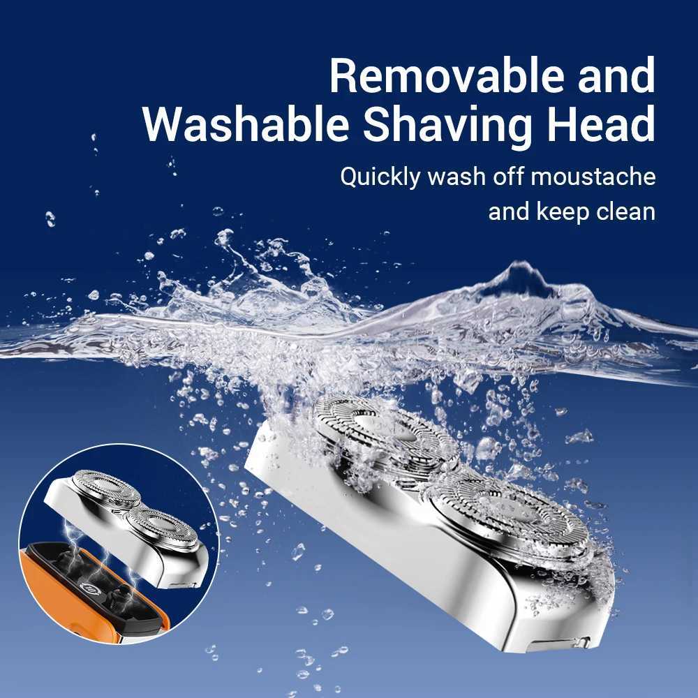 R-18 Electric Smart Shaver Home Digital Display Mini Dual Blade Travel Beard Trimmer Rechargeable Powerful Shaver Mens Gifts W250625