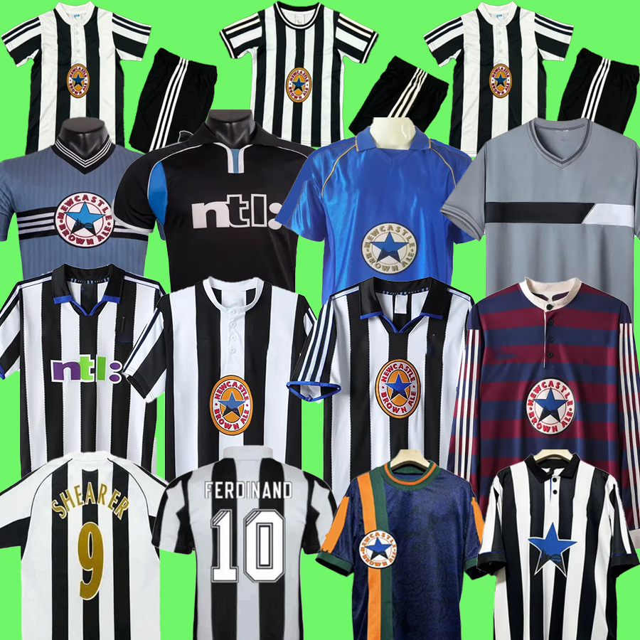 Retro kids soccer jerseys newcastled united 95 96 97 99 2000 01 03 04 SHEARER HAMANN SHEARER PINAS 1993 1980 82 05 2006 classic retrio Football Jersey shirts