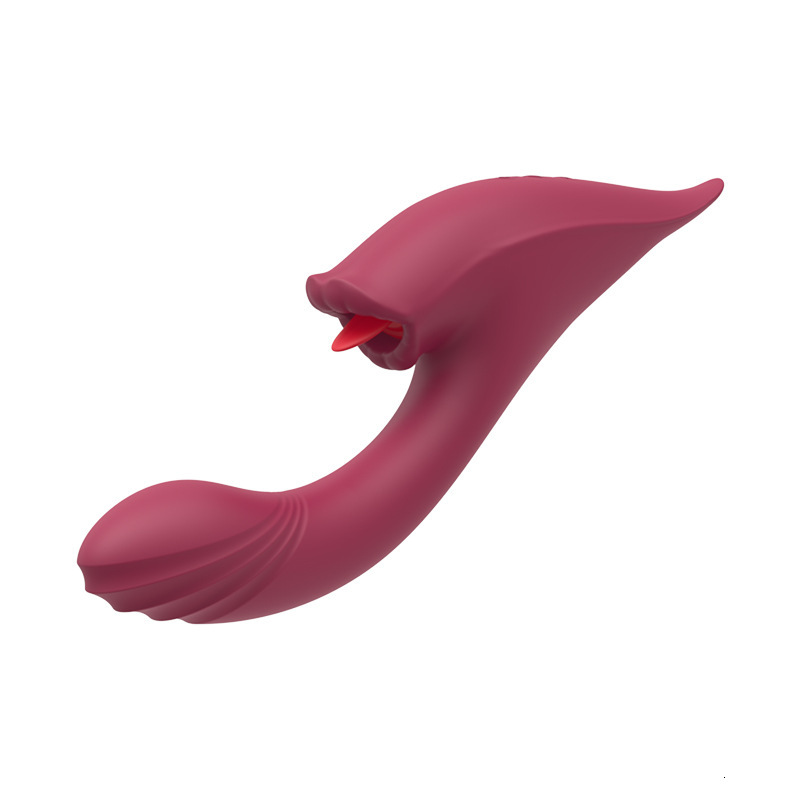Adult Sex Toys Liquid Silicone Tongue Licker Vibrator Female Masturbation Device Heating Stick