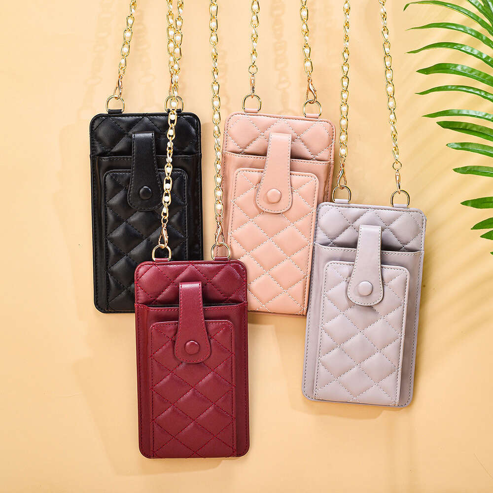 Quilted Chain Women New Versatile Shoulder Crossbody Small Bag with Multiple Card Slots for Phone wallet designer mens wallet
