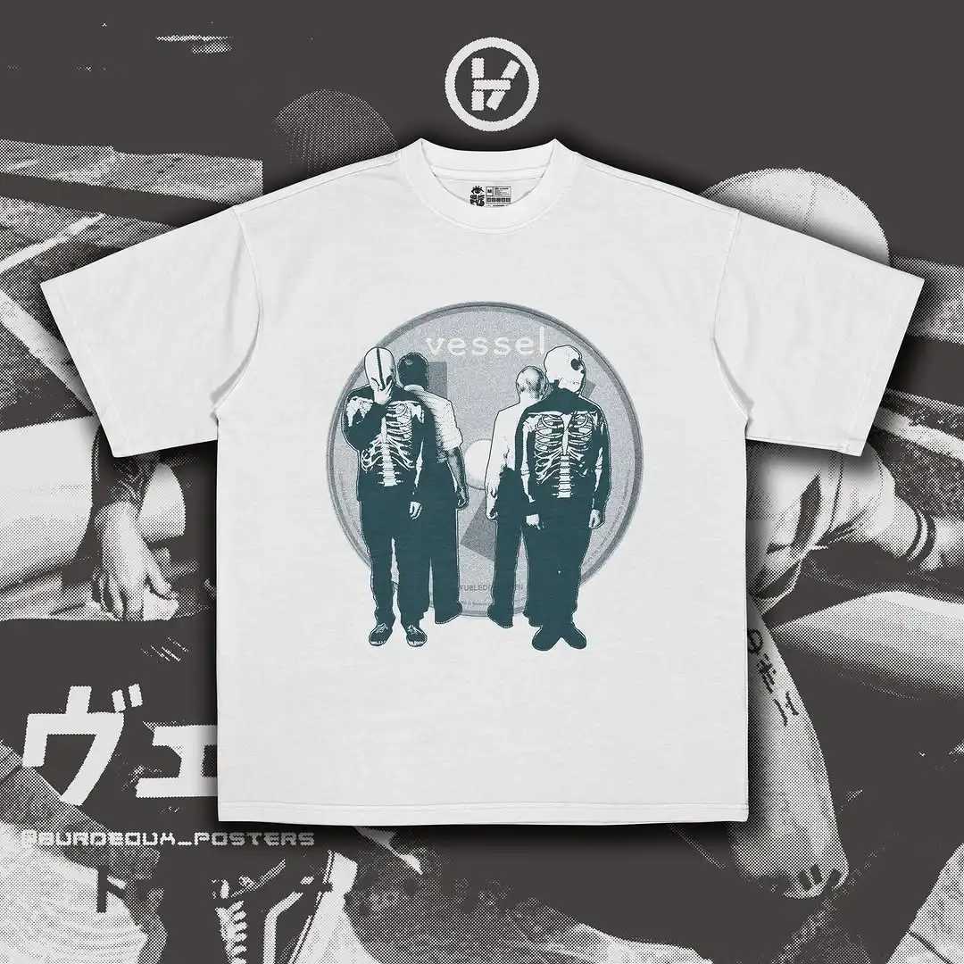 Twenty One Pilots Band Graphics Print Mens T-shirt Short Sleeve Oversized Y2k Top Hip Hop Punk Street Unisex Tee Mens Clothing XJ250625