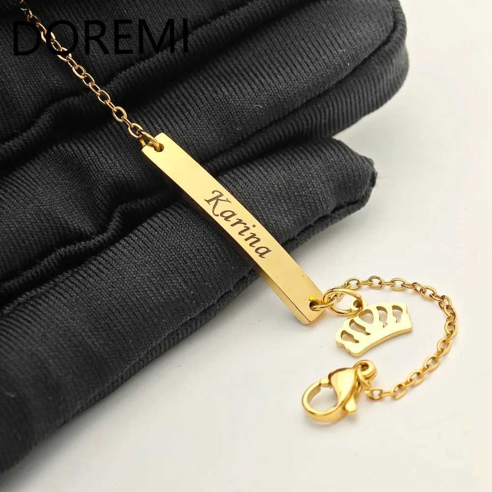 DOREMI Baby Bracelet Personalized Gift Custom New Born to Teen Kids Best Gift for Baby Engraved Name Charms Bracelet X250625