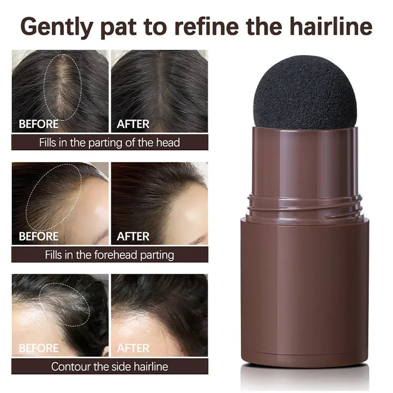 Black Brown Hairline Powder Waterproof Hair Dye Contour Stick Instantly Conceals Hair Root Forehead Clavicle Face Shadow Makeup 250625