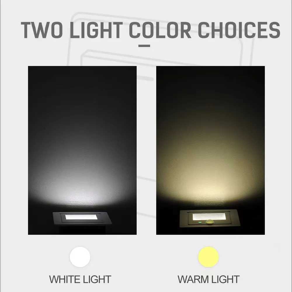 LED Wall Lamp 3W IP65 LED Stair Light Step Light Recessed Buried Lamp Outdoor Waterproof Staircase Step Lights AC85-265V XJ250624