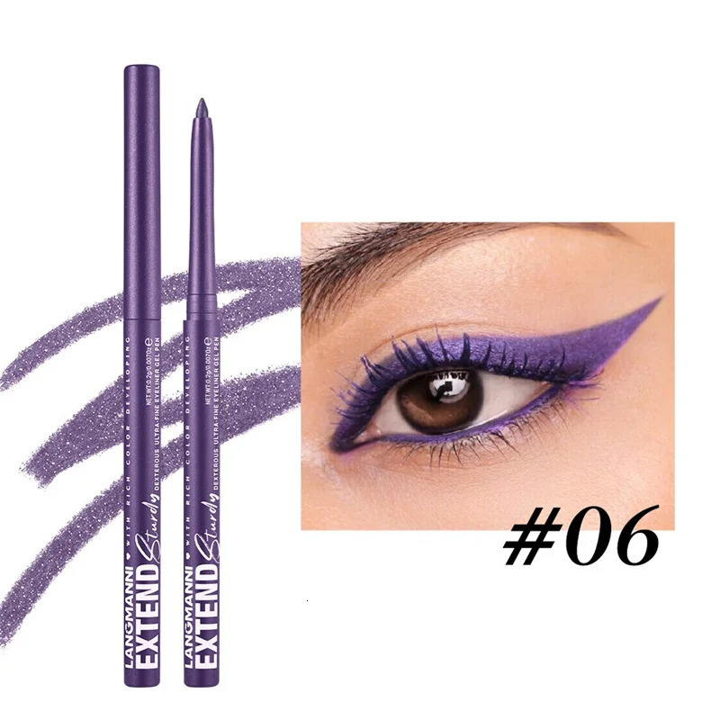 Waterproof Eyeliner Gel Pencil Gold Brown Lying Silkworm Pen Soft Easy Wear High Pigment Matte Eyeliner Lasting Shiny Eye Makeup 250625