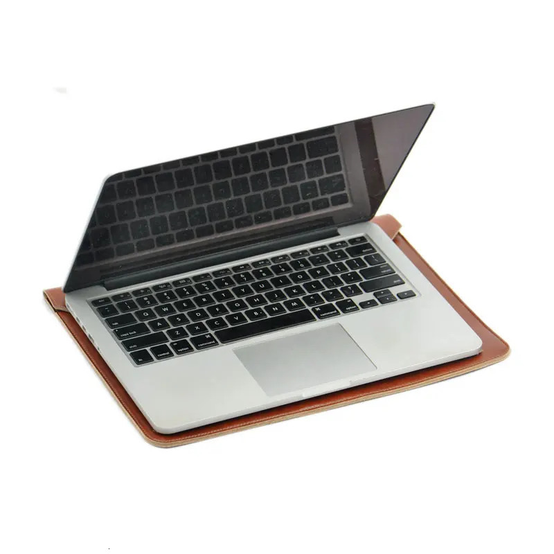 14 Inch Laptop Bag Case PU Leather Sleeve For M1 M2 Pro 14 Dual Pocket Envelope Style Dell HP Pouch 250624